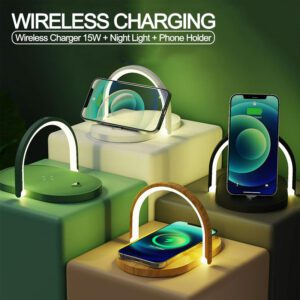 LED 3 In 1 Foldable Night Light Wireless Charger